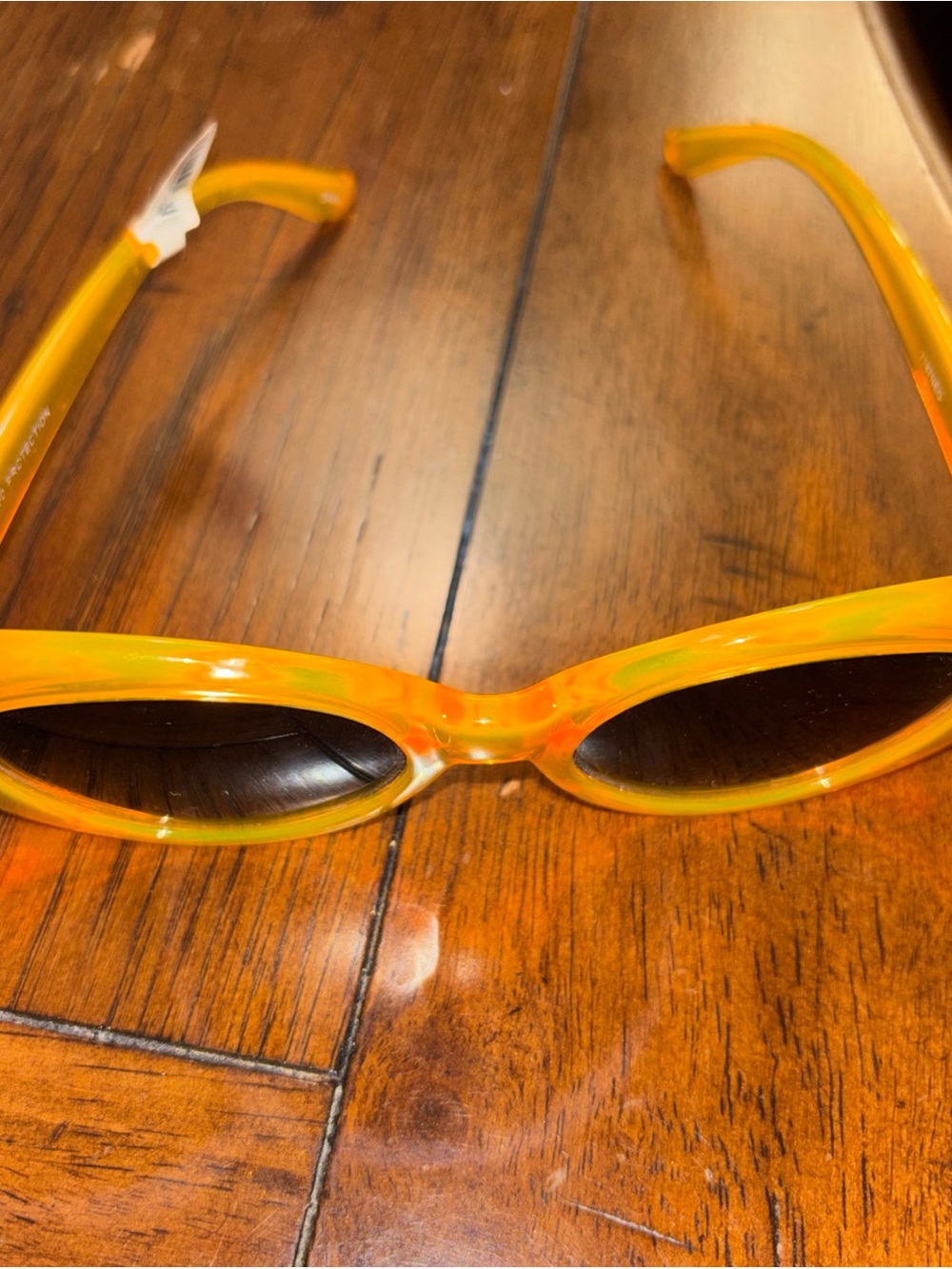 Orange Oval Retro Sunglasses - Picture 2 of 6